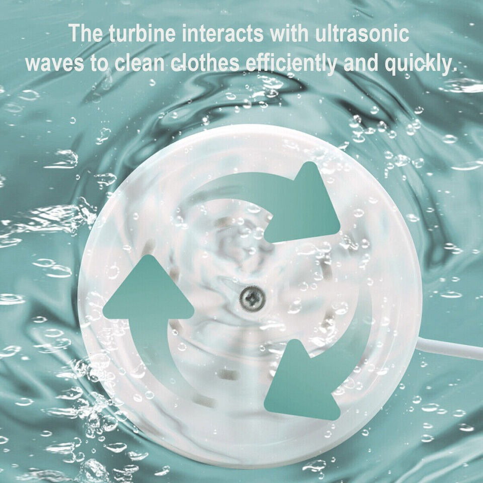 Mini Washing Machine Portable Ultrasonic Turbine Washer